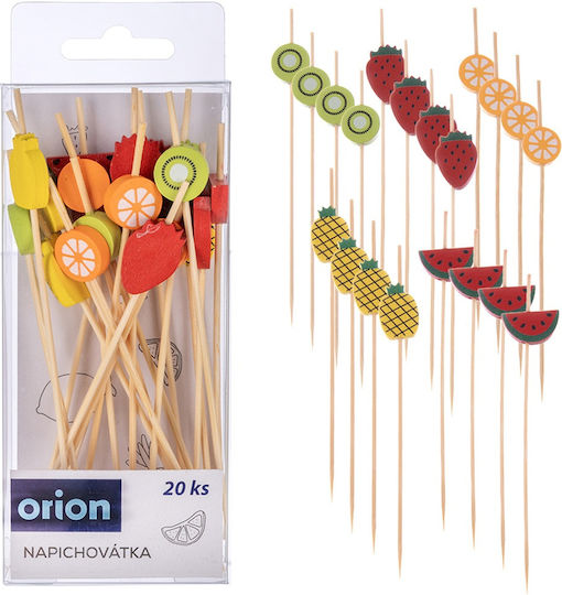 Bamboo Fruit Snack Toothpicks 12 Cm 20 Pcs