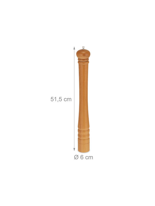 Relaxdays Handbetriebene Salz- und Pfeffermühle Hölzern 6cm