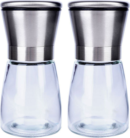 Orion Orion Salz- und Pfeffermühlen-Set Handbuch aus Glas 13,5cm 2 Stück