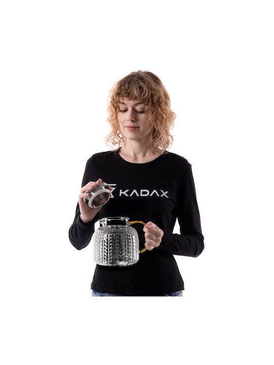 Kadax Kanne Servierska Glas mit Filter 1300ml