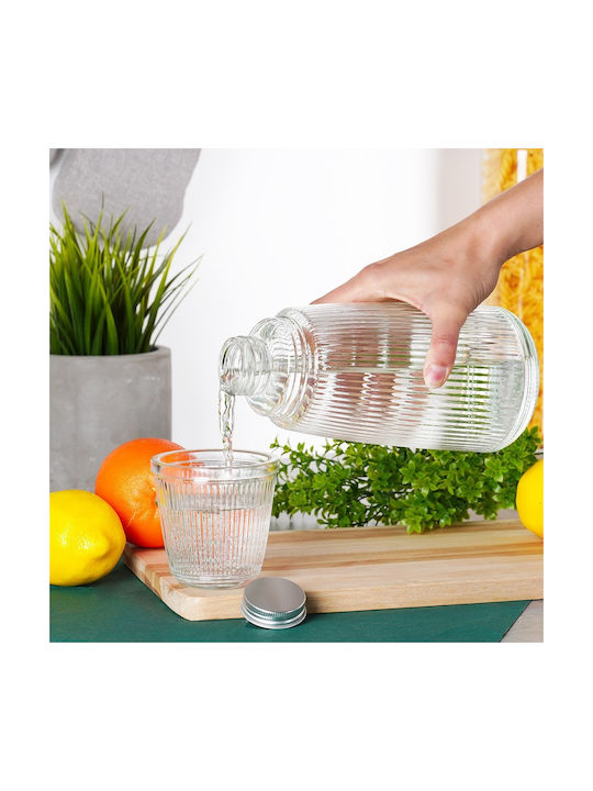 Excellent Houseware Kanne Serviersing Glas 1000ml 2 Stück