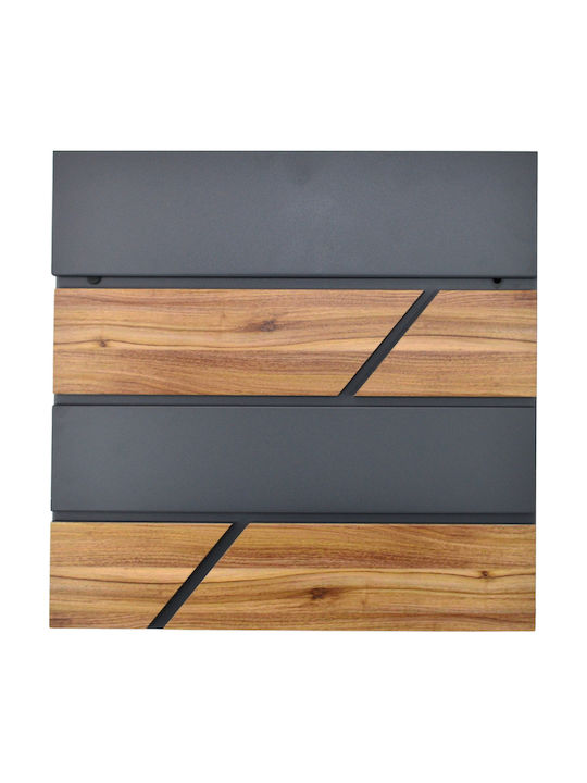 AWTools Briefkasten Für Draußen Inox In Grau 37x37x10.5cm
