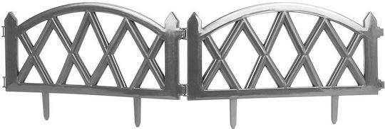 Vilde Palisade Garden Fence Graphite Set 6 Pieces 50x30 cm