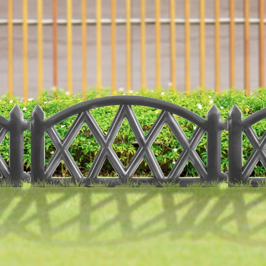 Vilde Palisade Garden Fence Graphite Set 6 Pieces 50x30 cm