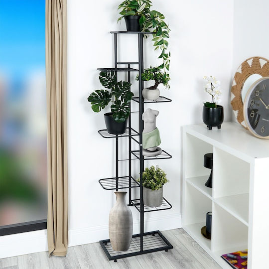 Vilde 8-tier Metal Flower Stand Black 153 Cm