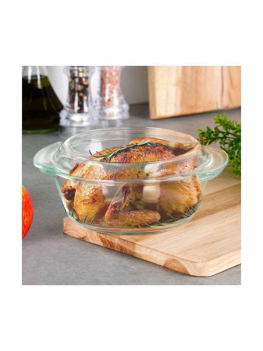 Vilde Round Heat-Resistant Cookware Glass with Lid 20.5x18x8.5cm