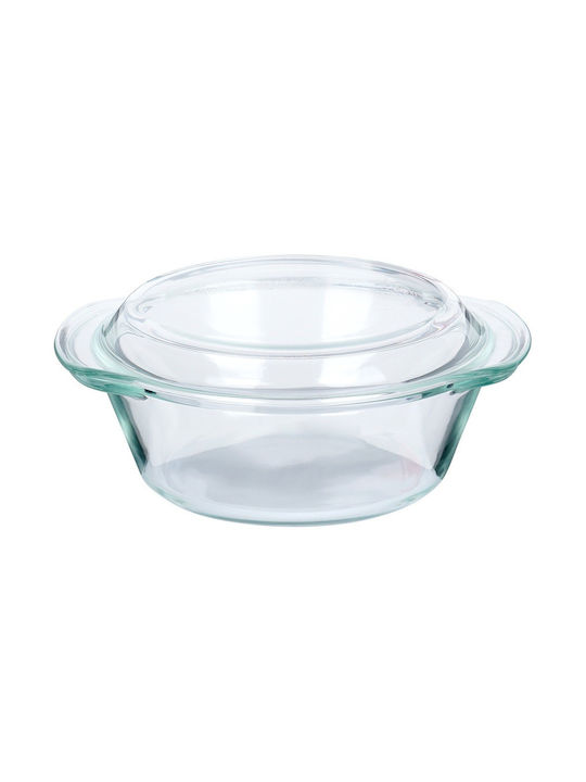 Vilde Round Heat-Resistant Cookware Glass with Lid 20.5x18x8.5cm