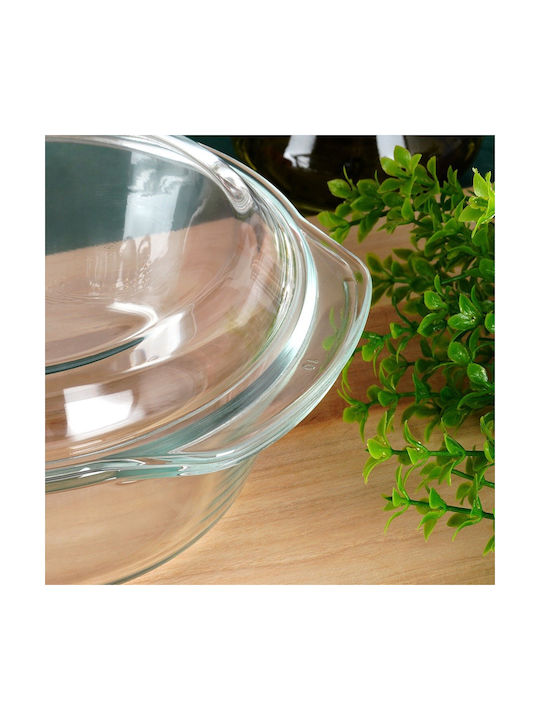 Vilde Round Heat-Resistant Cookware Glass with Lid 20.5x18x8.5cm