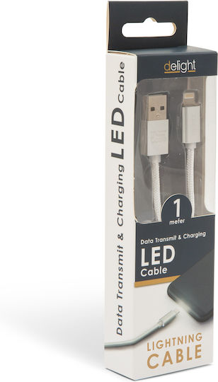 Alista Home Geflochtenes LED USB-A zu Lightning Kabel Weiß 1m GLB_55442I-WH