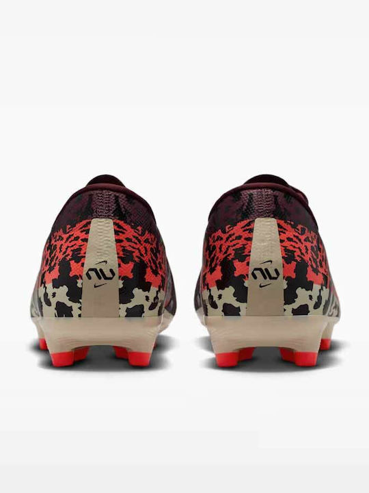 Nike United Mercurial Vapor 16 Academy Football Shoes with Cleats FG/MG Burgundy Crush University Red Fossil Metallic Silver