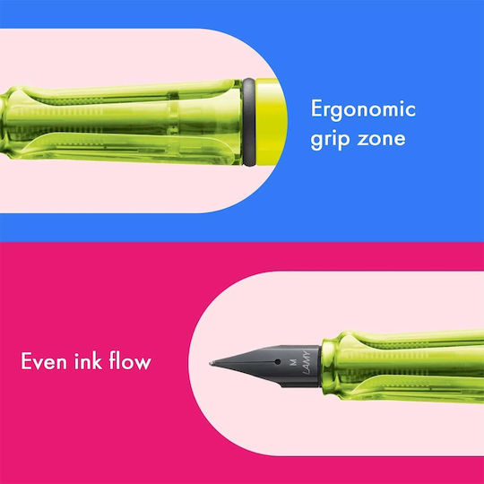 Lamy Safari Fountain Pen Extra Fine Black Made of Plastic with Black Ink