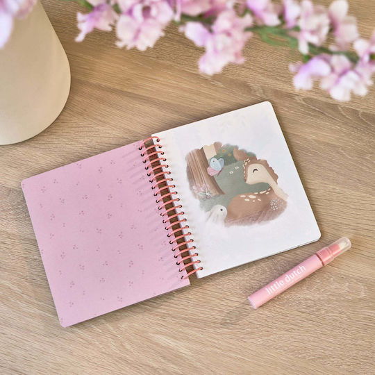 Little Dutch Colouring Book Water Reveal Rosa Fairy Garden