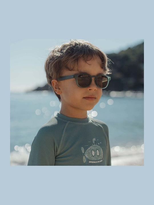 Little Dutch Kids Swimwear Rashguard With Long Sleeve Ocean Green