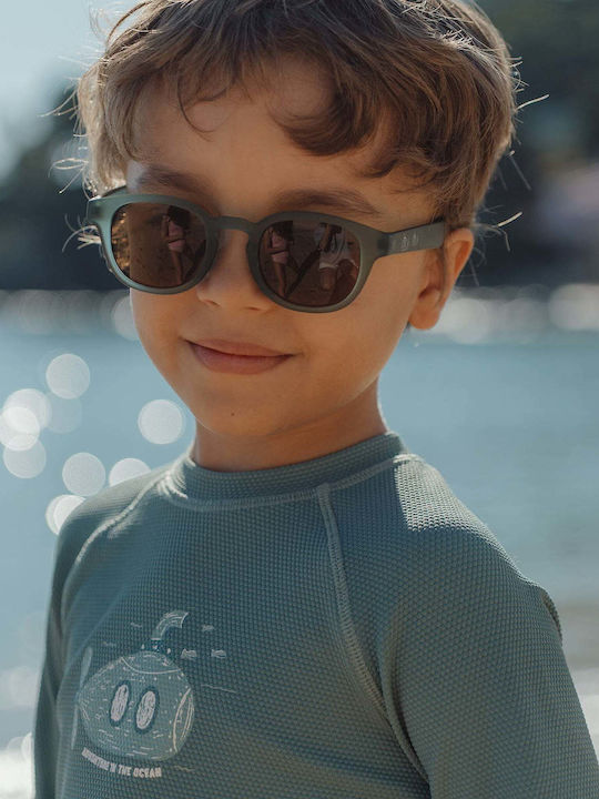 Little Dutch Kids Swimwear Rashguard With Long Sleeve Ocean Green