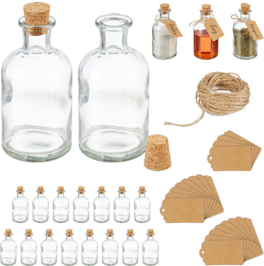 Relaxdays Glasflasche mit Kork Transparent Relaxdays Glasflasche mit Kork Transparent