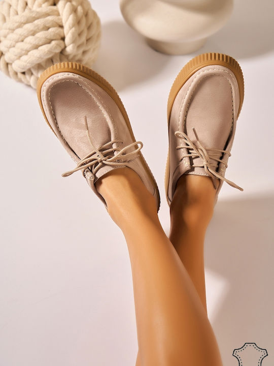 Oxford-uri Pentru Femei Din Suede Bej