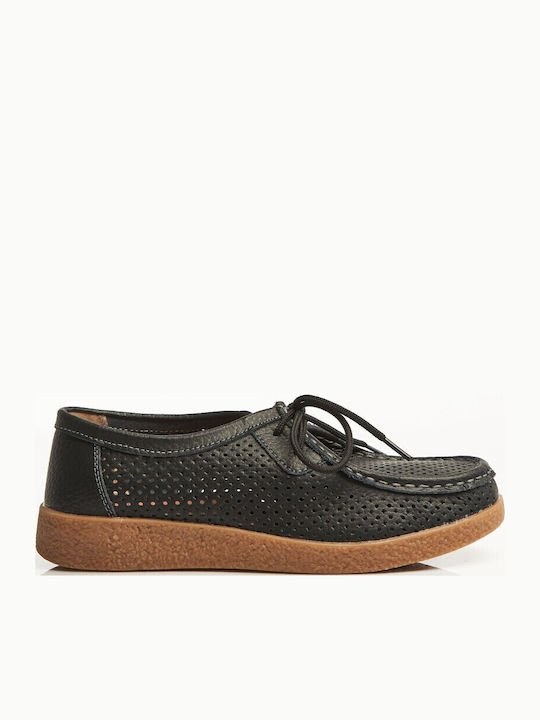 Oxfords Pentru Femei Din Piele În Culoare Neagră