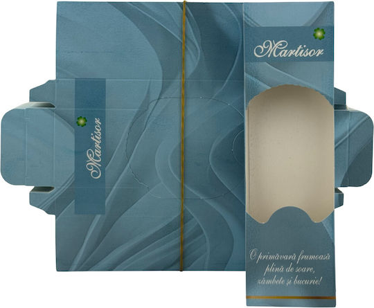 Set 100 Cardboard Packaging Martisoare Flippy Brooch Boxes Spring Design Blue