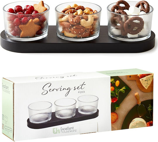 Excellent Houseware Glas Dessert Turm Ständer 3 Abschnitte P30xM10xH10cm 4 Stück Excellent Houseware Glas Dessert Turm Ständer 3 Abschnitte P30xM10xH10cm 4 Stück