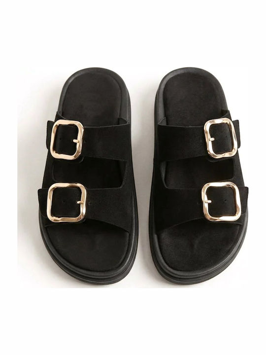 Women's Flat Sandals Flatforms Black
