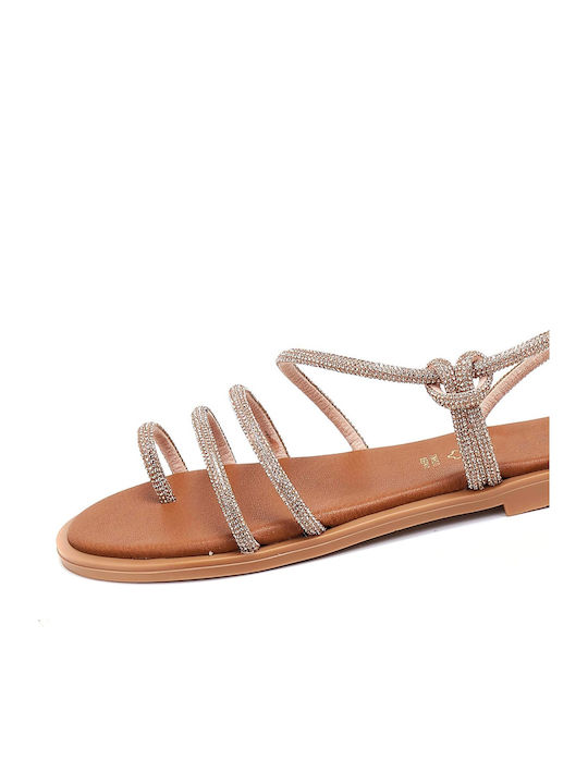 Sandale Casual Damă Din Piele Culoare Bronz