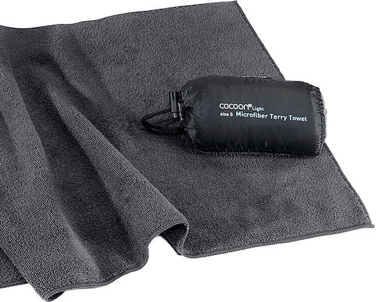 Cocoon Πετσέτα Microfiber Προσώπου 220gr/m² Γκρι 120x60εκ.