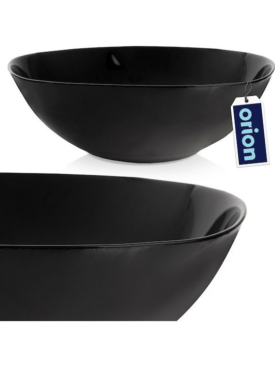 Orion Salatschüssel Glas Schwarze 25x25x8cm