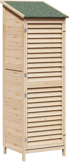 Wooden Garden Shed L0.59xW0.56xH1.76m