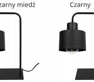 Light Home Metal Table Lamp for E27 Socket with Black Shade and Base