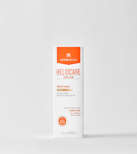 Cantabria labs Heliocare Color Gelcream Gel de Protecție Solară pentru Față SPF50 cu Pigment Nuanță Lumină 50ml