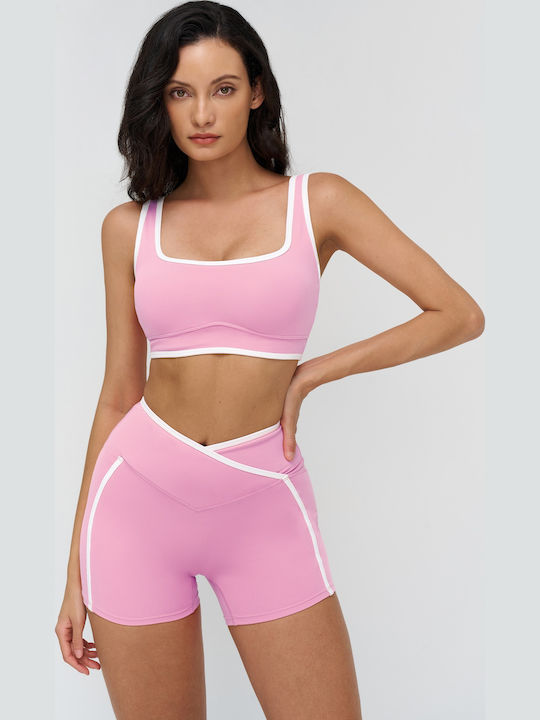 Training Γυναικείο Σετ με Κολάν Pink