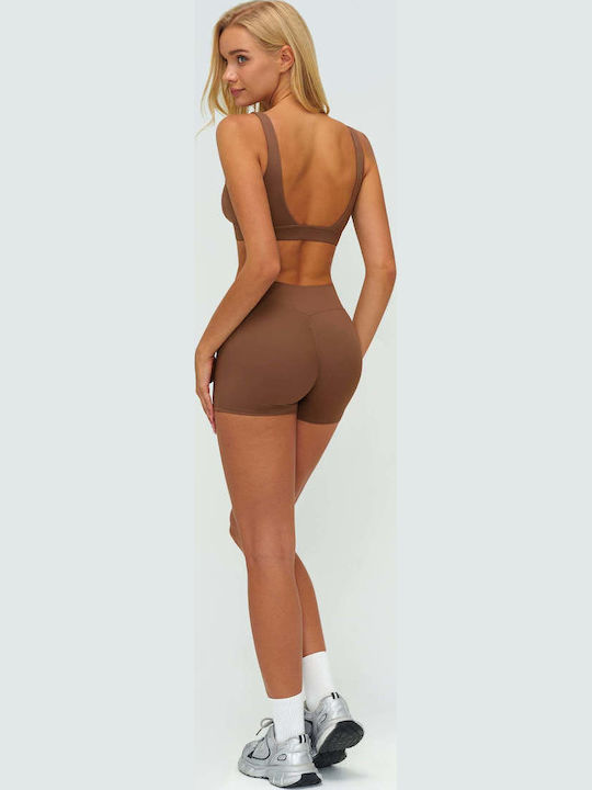 Training Damen-Set mit Leggings Braun