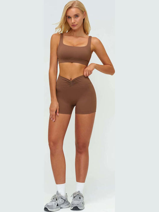 Training Damen-Set mit Leggings Braun