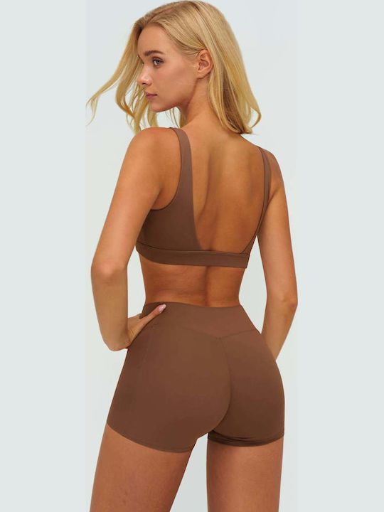 Training Damen-Set mit Leggings Braun