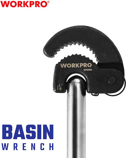 Adjustable Basin Wrench 11" 280mm Wp309002 Workpro Card