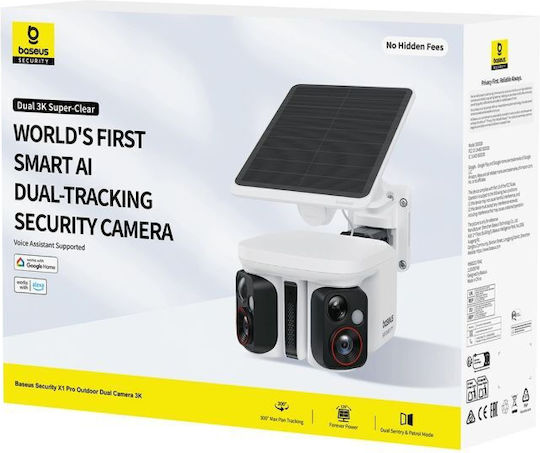 Baseus Security X1 Pro Dual Cameră de Supraveghere Full HD+ 5MP Impermeabilă cu Baterie și Comunicare Bidirecțională