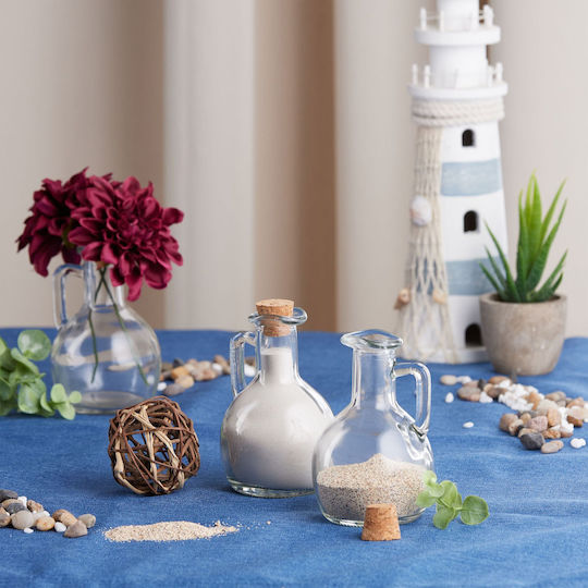 Set 24 Sticle din Sticlă cu Dop 150 Ml 12x7.5x7.5 Cm Transparent Natural