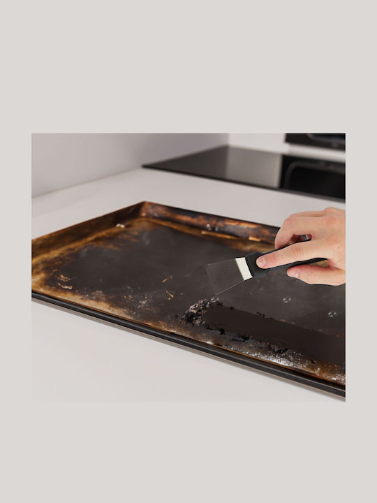 Set 4 Raclete de Curățare Relaxdays Oțel Inoxidabil Plastic 17.5x4x1.5cm Negre Argintii