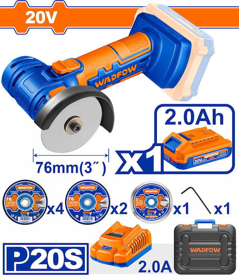 Wadfow Τροχός Mini 76mm Μπαταρίας 1x2Ah