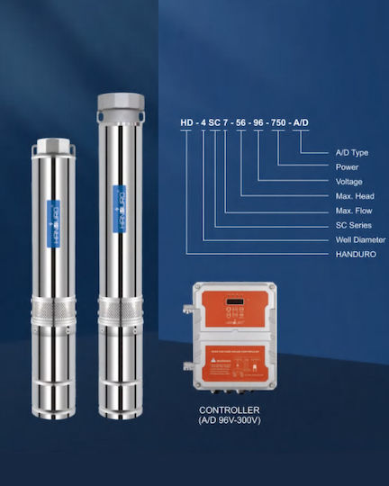 Handuro Einphasige Tauchpumpe für Bohren / Motor 2,93hp HD-4SC9-125-280-2200-AD