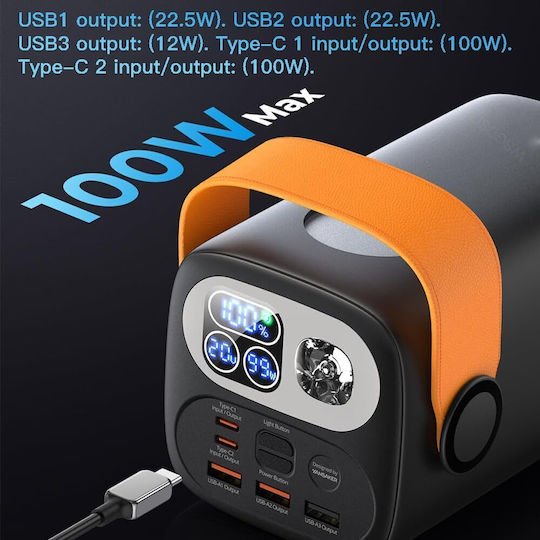 Baterie Externă 60000mAh 100W Cu 3 Porturi De Ieșire USB-A Și 2 Porturi De Ieșire USB-C Power Delivery Încărcare Rapidă