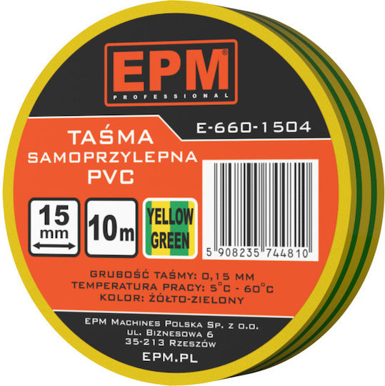 EPM Isolierband 15mm x 10m Grün