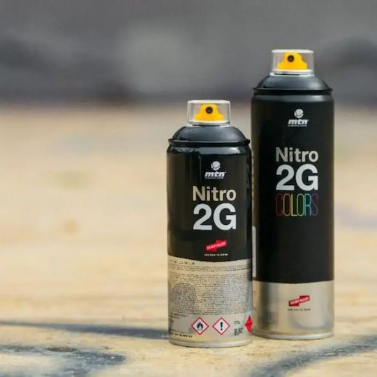 Montana Colors Σπρέι Βαφής Nitro 2G Colors Ακρυλικό με Ματ Εφέ White R-9010 500ml