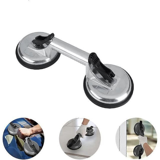 Ventuză Dublă Pentru Sticlă Plăci Zola Vid Puternic 60-100 Kg Suport Geamuri Panouri Oglinzi Plăci Aluminiu 2 X 11,5 Cm