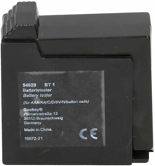 Goobay 54020 Analoge Batterietester mit Hebel zur Einstellung der Batteriegröße