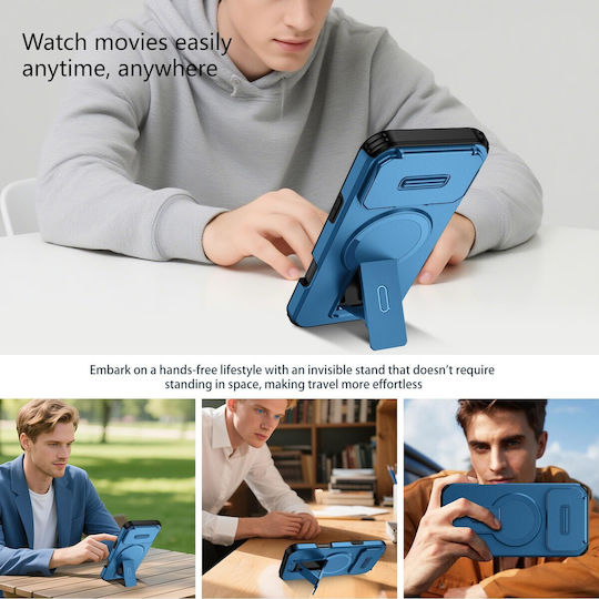 Enkay Umschlag Rückseite Kunststoff Blau (iPhone 17 Pro Max)