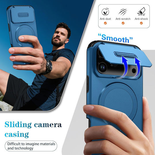 Enkay Umschlag Rückseite Kunststoff Blau (iPhone 17 Pro Max)