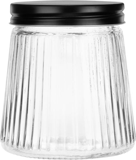 Vilde Glasvase für Kaffee / Nudeln mit Deckel Schwarz 700ml Vilde Glasvase für Kaffee / Nudeln mit Deckel Schwarz 700ml