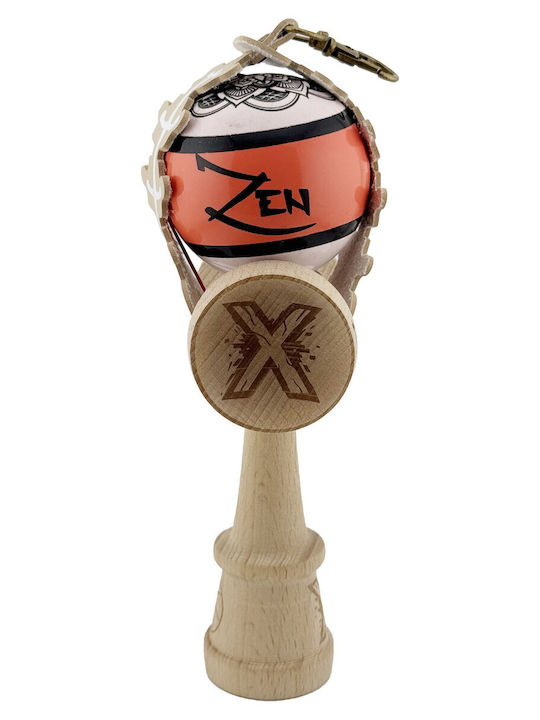 Breloc Tip Pandantiv Flippy Pentru Husă Kendama Cu Imprimeu Craniu Din Piele Ecologică 26 X 3,2 Cm Bej Deschis