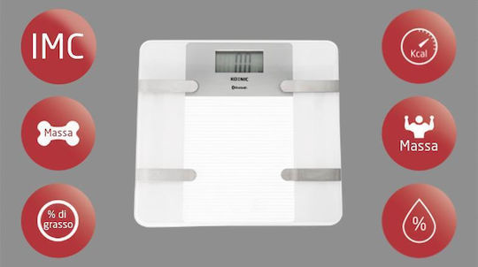 Koenic Smart Ζυγαριά 150kg με Bluetooth Λευκή